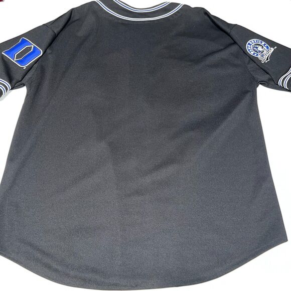Colosseum Athletics NCAA Duke Blue Devils Black Script Baseball Jersey Mens 2XL - Picture 6 of 11